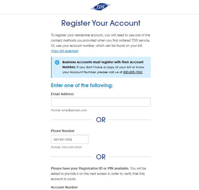 myAccount - Register Your Account