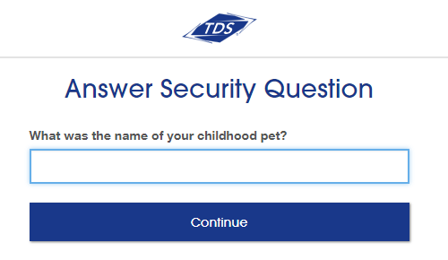 Answer myAccount Security Question