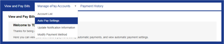 Tds online payment menu